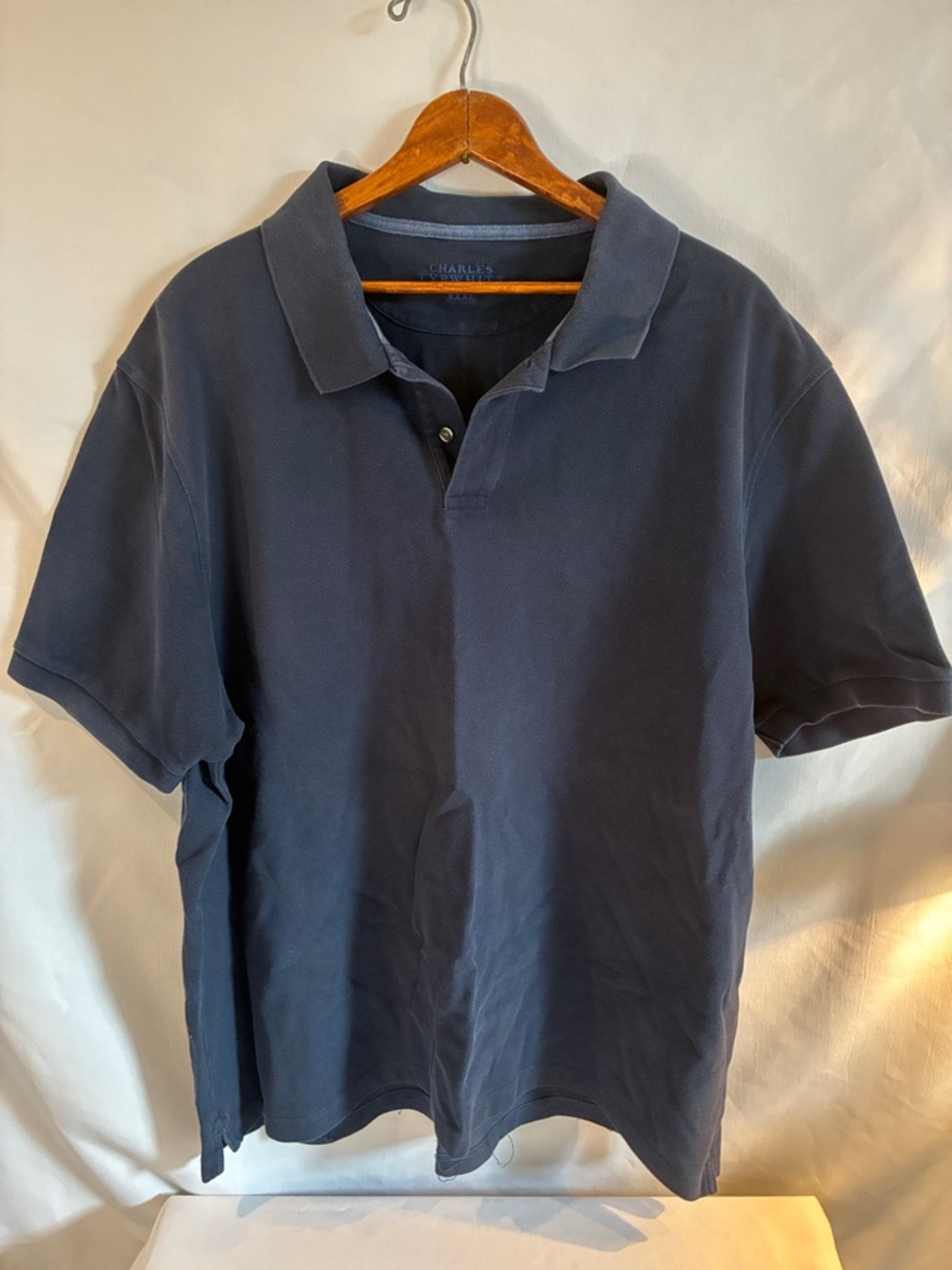 Charles Tyrwhitt Dark Navy Short-Sleeve cotton Polo shirt size XXXLor 3XL summer